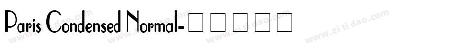 Paris Condensed Normal字体转换
